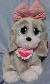 Sad Sam's Honey Strutting Plush Basset Hound - pink heart around her neck reads Honey (safe for ages over 3) 16 inches