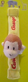 Curious George Wrist Rattle Yellow 5 3/4 inches