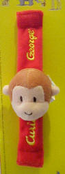 Curious George Wrist Rattle Red 5 3/4 inches