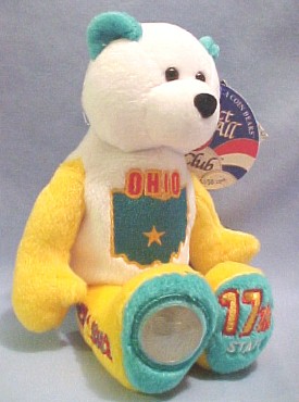 Click here to go to our Collectible United States State Quarter Bears Issued in 2002 Tennesee Ohio Mississippi Lousiana Indiana