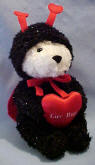 Gund Musical Polar Bear dressed as a Lady Bug plays Elvis Presley's Love Me Tender 8 inches