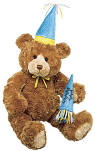 Gund Confetti Musical Happy Birthday Teddy Bear plays Happy Birthday Too You when you wind his tail  13 inches high