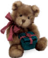 Gund Merrie Hollyday - an adorable minklike Teddy Bear with a velvety green gift box that will hold small items. (safe for ages 3 and up)  9 inches