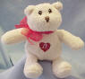 Gund White Chocolate Chums Musical Teddy Bear - plays Elvis's Love Me Tender, made with the new super silky soft plush material.  4 1/2 inches