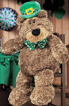 Gund Brogan Teddy Bear St Patrick's Day Lucky Hat and Bow Tie Limited to St. Patrick's Day 2004 safe for most ages 15 inches