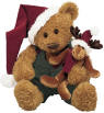 Gund Elf Rudy Bear with Velvety Moose Dressed Up for Christmas  14 inch Rudy  8 inch moose