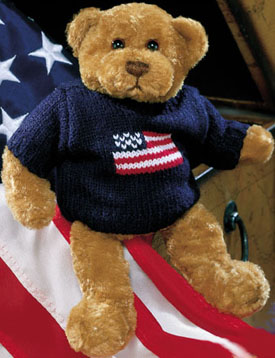 Cuddly Teddy Bears on Cuddly Collectibles   Gund Teddy Bear Patriotic Plush