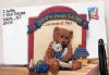 Celebrating America's Teddy Bear Patriotic Teddy Bear Note Pad or Letter Holder - (dated 2002 and has been retired)  the front reads: "Celebrating America's Teddy Bear...  100 Years of Hugs"&nbsp;&nbsp;Comes in its original box. 4 inches