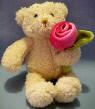 Gund Teddy Bear with Rosey Rose The Teddy Bear is made from a ultra soft plush material. The rose is velvety soft  5 1/2 inches