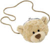Gund Manni Teddy Bear Purse - made from a super silky soft plush material, opens and closes with a metal purse clasp 8 inches with shoulder strap