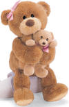 Gund Thinking of You Teddy Bear Heaven's Little Girl with Bear Baby - silky soft plush 7 inches