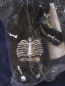Planet Plush Bonesy All Black Skeleton Bear  8 inches