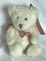 Russ Berrie Plush True Heart Cream Teddy Bear 5 1/2 inches