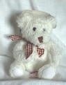 Russ Berrie Plush True Heart White Teddy Bear 5 1/2 inches