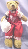 Russ Berrie Valentine Hickory the boy Teddy Bear Dressed for the Season 19 inches high 