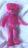 Russ Berrie Satiny Pink Teddy Bear 6 inches high