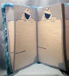 the inside of the journal fratures Cookie monster peeking over the top each page.