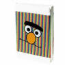 Sesame Street Plush Covered Bert Journal - the journal is really a hard covered book except it has a plush covering over it to look just like Bert's striped shirt with his face on the front.   9 inches by 5 1/2 inches