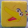 Gund Sesame Street Plush Block with Cookie Monster, Oscar the Grouch, Elmo, Zoe, Grover and Big Bird on each of the sides - each face is on a side of the block.    11 1/2 inch cube