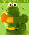 Gund Sesame Street Plush Green Tweedlebug Clip On  5 inches