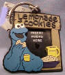 Sesame Street Cookie Monster with Lemonade and Cookie Stand Photo Insert Key Chain 2 1/2 inches by 2 1/2 inches