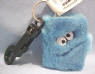 Sesame Street Cookie Monster Fuzzy Notebook Key Clip 2 1/4 inches high by 2 inches wide