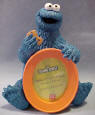Sesame Street Cold Cast Resin Cookie Monster Picture Frame - photo area is 1 1/2" x 1 1/2"  Frame and Figure 4 1/2 inches high by 4 inches wide by 2 3/4 inches deep