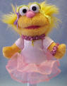 Gund Sesame Street Plush Ballerina Zoe Finger Puppet  4 1/4 inches