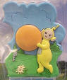 Teletubby Laa Laa Magnet 3 1/2 inches high by 2 3/4 inches wide
