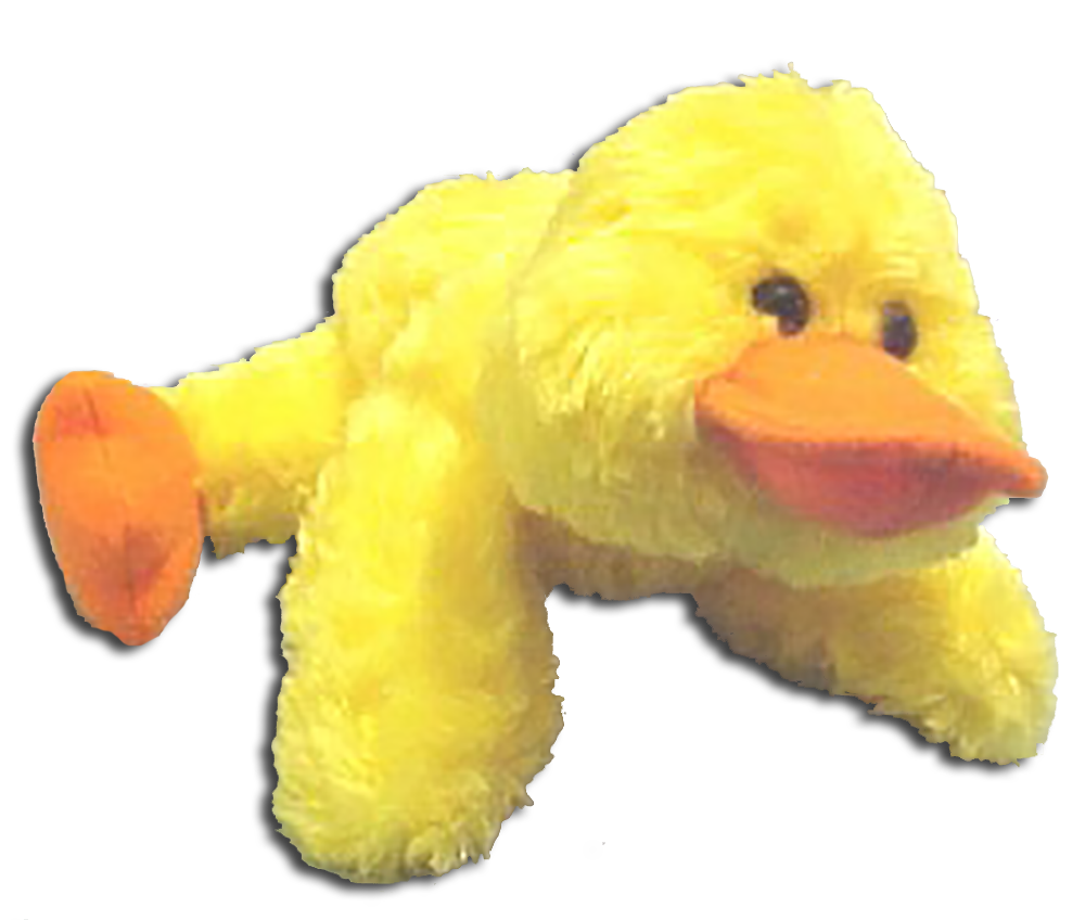 small yellow duck stuffed animal