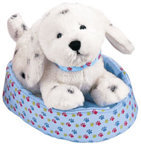 Plush Dalmatian in Dog Beds