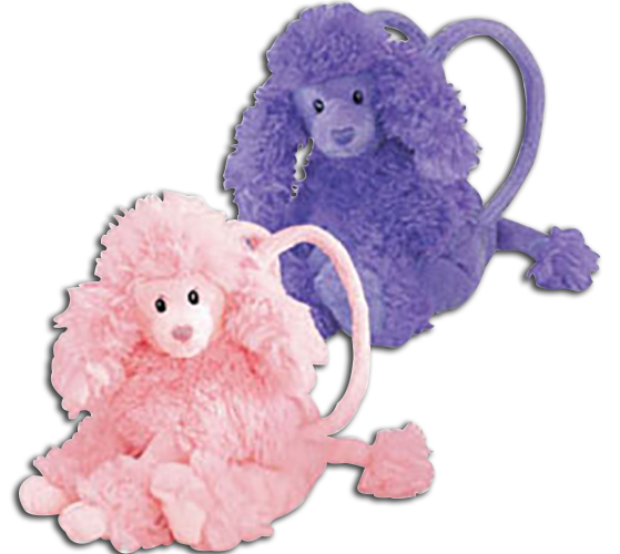 Gund Set of 2 Plush Perlina Poodle Puppy Dog Medium Purses Set of 2 Plush Perlina Poodle Medium Purses