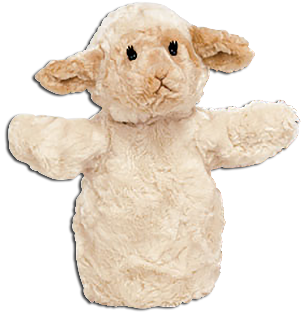 These adorable lambs and sheep are soft and cuddly and come in Plush and Hand Puppets.  Ewe will love to cuddle up with one!