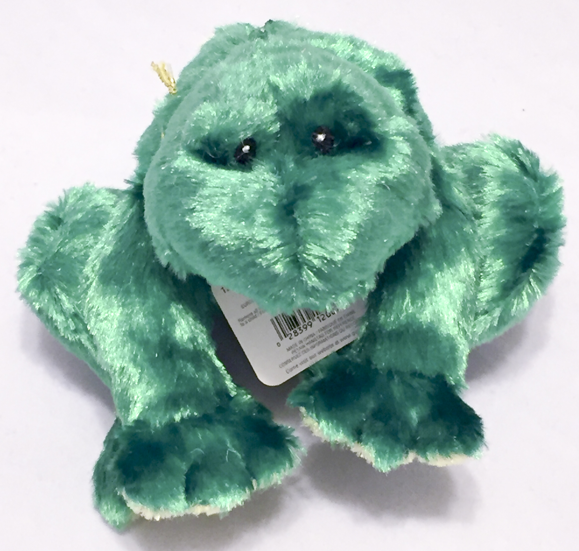 Gund Plush Shiny Kelly Green Funny Frog Stuffed Animal with Sound Gund Plush Shiny Kelly Green Funny Frog Stuffed Animal with Sound
- Super Soft Silky material.
- The color is GORGEOUS. It is a shiny Kelly green - very vivid - very deep! When you slam the frog down it goes "BOING BOING BOING"