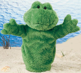 Puppets tickle the imagination and what better than a Frog to do that!