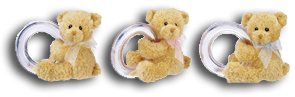Cuddly Pals Teddy Bear Baby Ring Rattles
