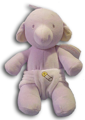 Baby Gund's Humphrey's Corner Baby Elephants are perfect for little hands to hold.  They come in Rattles and Plush.