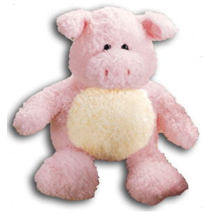 The adorable baby safe stuffed farm animals are made from a soft cuddly plush fabric. Find the adorable Pollyanna Pink Pig and Runzy the Blue Horse ready to play with baby as these stuffed animals.