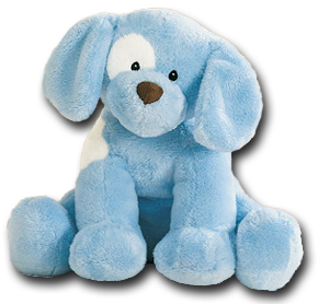 30cm Gund Baby Aussie Doggie With Blue Polka Dot Ribbon K20