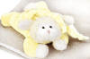 Baby Gund Yellow Paisley Lamb Plush Crinkle Rattle - The forearms crinkle when you touch them. Rattle inside tummy. (safe for all ages)