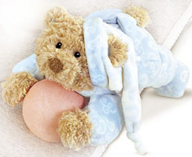 Paisley Teddy Bear Baby Rattles