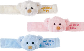 God Bless Baby Wrist Rattles