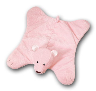 Adorable Teddy Bear Secruity Blankets that are cuddly soft and perfect for little hands to hold