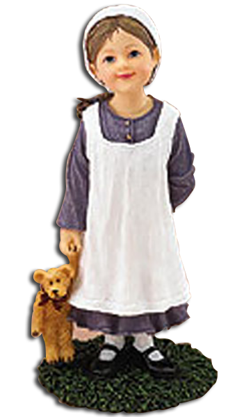 1st Edition Boyds Dollstone Hannah Simple Ways Amish Girl with Teddy Bear Figurine 1st Edition Boyds Dollstone Hannah Simple Ways Amish Girl with Teddy Bear Figurine
- Introduced Spring 2005 and has been retired
- Sometimes the best pleasures in life are the simplest! Hannah must have it good...they're the only pleasures she knows.
- Quote: "Live simply. Expect little. Give much." - Anonymous