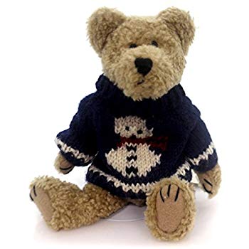 Boyds Breezy T. Frostman Teddy Bear Boyds Breezy T. Frostman Teddy Bear
- introduced Fall 1999 and has been retired
- When Breezy builds his first Snowman this winter, he'll need only to look at his Sweater for a "How-To". Mom knows that little bears' heads are stuffed with Important Things (like learning to say Please and Thank You and to look both ways before crossing the Street), so she knitted in a Helpful Guide for her little guy's first attempt at Sculpture. (Not counting all the times he "sculpts" with his Mashed Potatoes, that is!)
- A beautiful Chenille Furred bear with a knitted snowman sweater