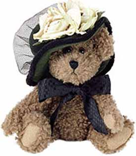 Boyds Teddy Bear Monique LaBearsley Boyds Teddy Bear Monique LaBearsley
- introduced Fall 2001 and has been retired
- For evenings on the town, coffee chenille bear Monique sports a wool chapeau with net veiling and cabbage rose.