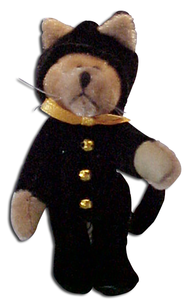 Boyds Bears adorable jointed plush teddy bears for Halloween. Meet Boyds' TF Wuzzies dressed up as a black cat for Halloween.