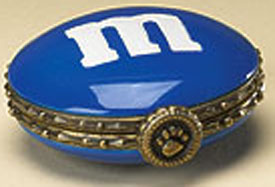 No...it's not your dream of an oversized M&M'S® candy come true...but it's almost as good! Just as M&M'S hold a tasty chocolate surprise inside their colorful candy shells...Boyds M&M'S® Treasure Boxes feature their own surprises!