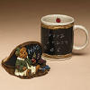Boyds The Bear Hugs Miss Wise...Teachers Count Ceramic Mugs - (introduced Spring 2004) A great gift for your favorite teacher! This ceramic coffee mug features a heartwarming design and rests in its own "hug" - a classroom scene that features teacher Miss Wise writin' lessons at the chalkboard! 3 3/4 inches
