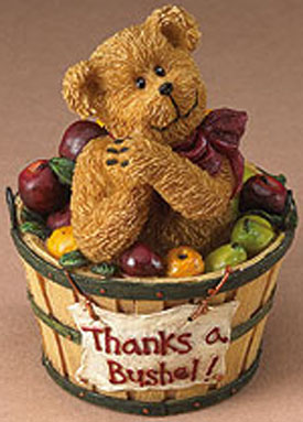 Click here to go to our selection of Boyds Thank you Teddy Bears in Baskets Basketbearies Figurines 